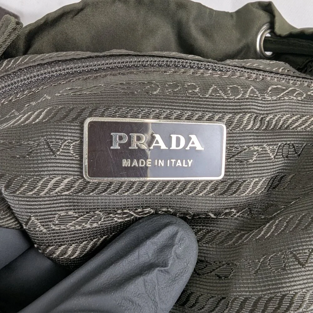 Pre-Loved Prada Tessuto Nylon Backpack Green Made in Italy. - Picture 5 of 16